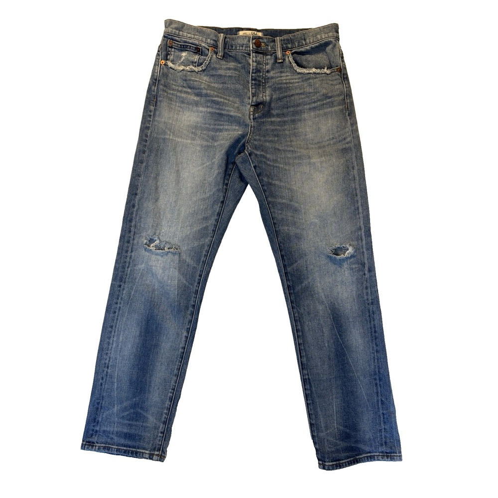 Madewell Cruiser Straight Women's 29 Jeans Ripped Distressed Rockabilly Baddie